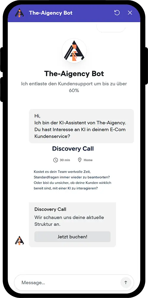 Smartphone mit Chatbot Demo